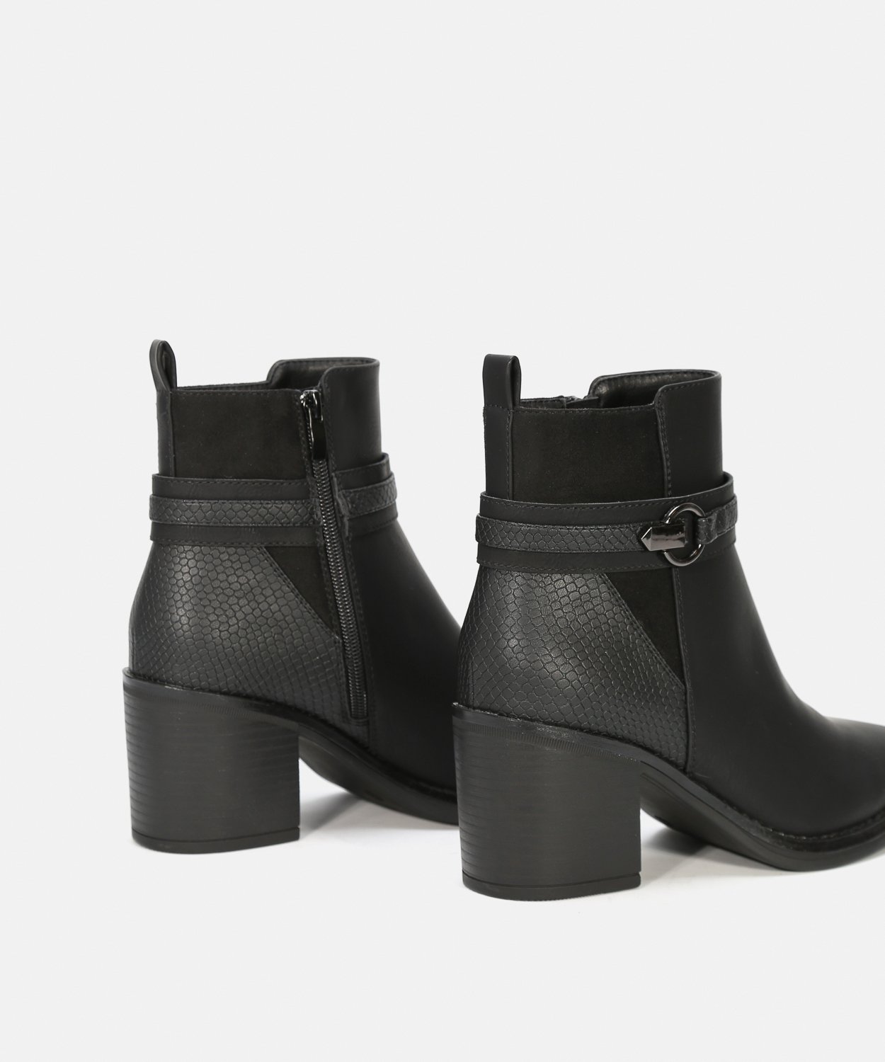 Botines tacón combinado image number null